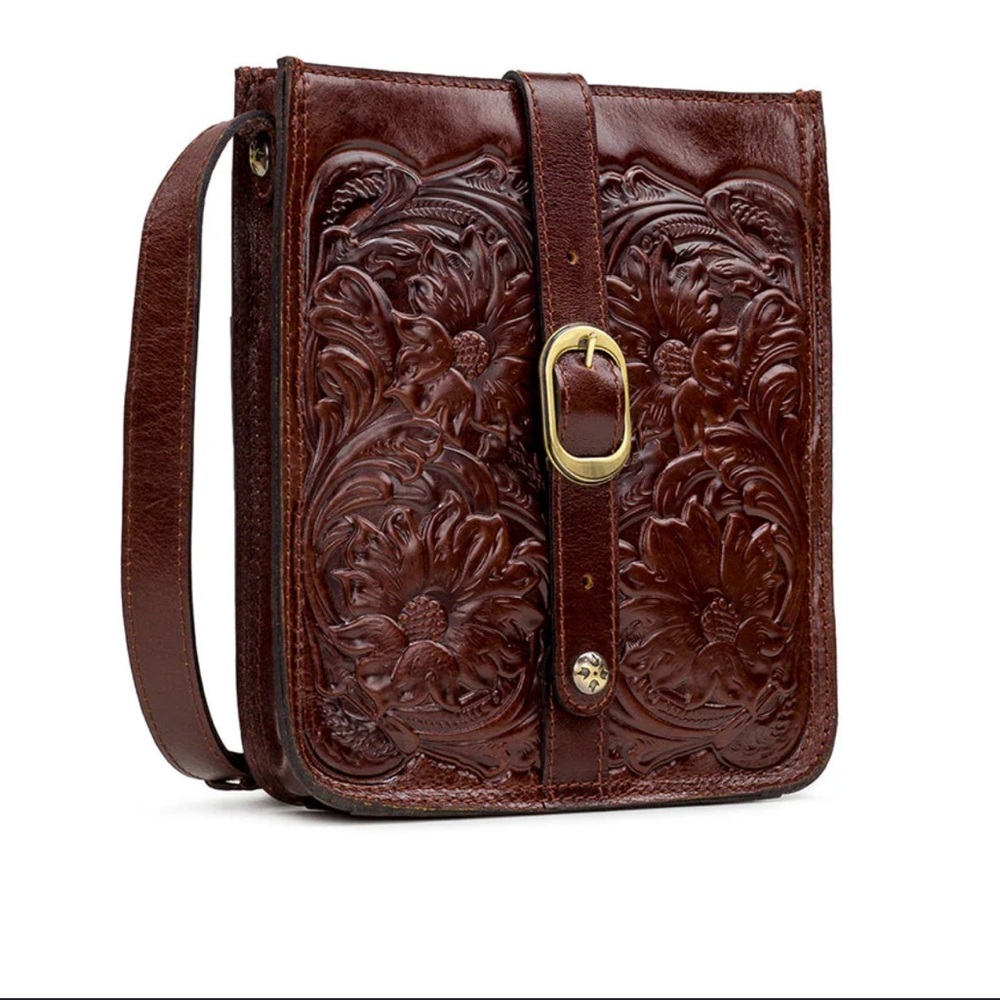 Patricia Nash Brown Embossed Crossbody Bag - Picture 4 of 12